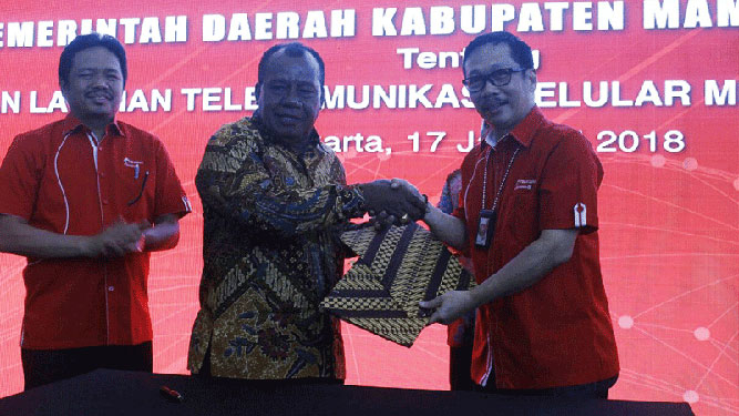 Pemkab Mambraya dan PT. Telkomsel resmi meneken Nota Kesepahaman kerjasama (MoU) Business to Goverment (B2G)