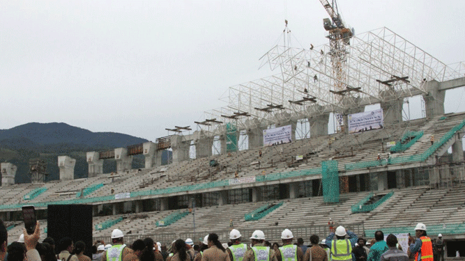 Progres Pembangunan Stadion Utama Papua Bangkit