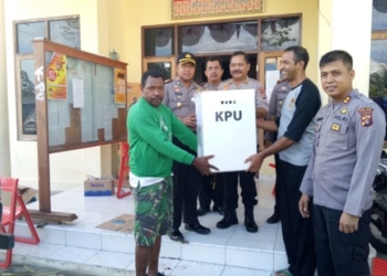 Polres Keerom Kawal Logistik Pilgub Hingga ke TPS