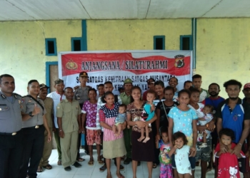 Jalin Silahturahmi Polres Kep Yapen Sambangi 4 kampung di Distrik Kosiwo