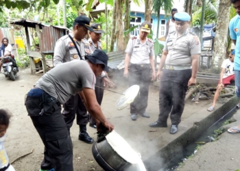 Tingkatkan Kamtibmas, Polres Sarmi Gelar Penertiban Miras Lokal