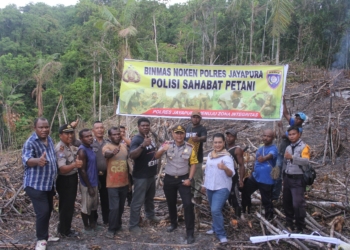 Binmas Noken Polri Polres Jayapura dan Staf Kepresidenan RI Kunjungi Petani Cabai