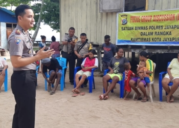 Jelang Pileg Pilpres, Binmas Polresta Jayapura Sambangi Kelurahan Tanjung Ria