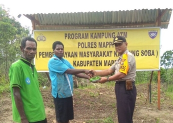 Polres Mappi Gelar Sosialisasi Kampung ATM di Distrik Obaa