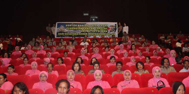 Sambut HUT Polwan ke – 70 Polda Papua Gelar Nobar File Polwan Cartenz