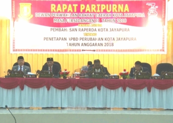 DPRD Kota Jayapura Gelar Rapat Paripurna RAPBD Perubahan 2018