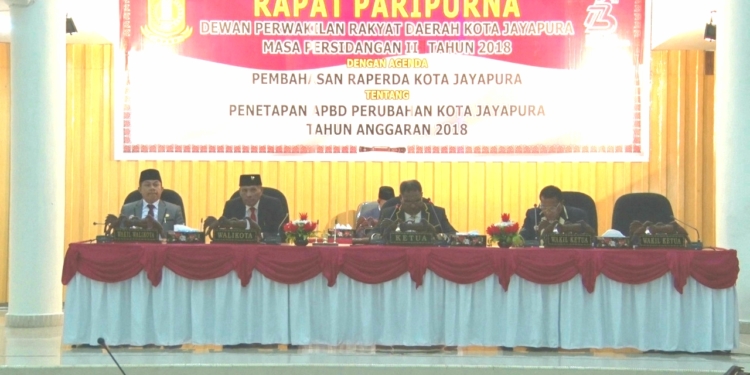 DPRD Kota Jayapura Gelar Rapat Paripurna RAPBD Perubahan 2018