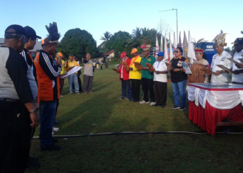 Proses Pembacaan Naskah Deklarasi oleh Ketua KPU Biak Numfor