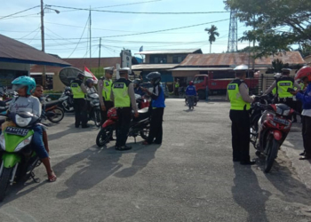 Proses Razia Lalu Lintas Polres Biak Numfor