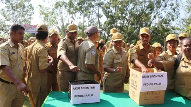 Aksi Spontan ASN Kota Jayapura untuk Korban Bencana Palu