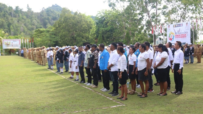 Peserta upacara hari sumpah Pemuda