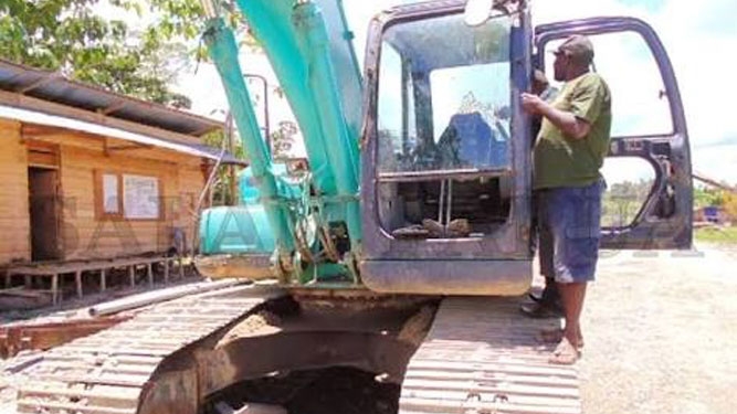 alat Berat yang Komponennya di Curi oleh Pelaku