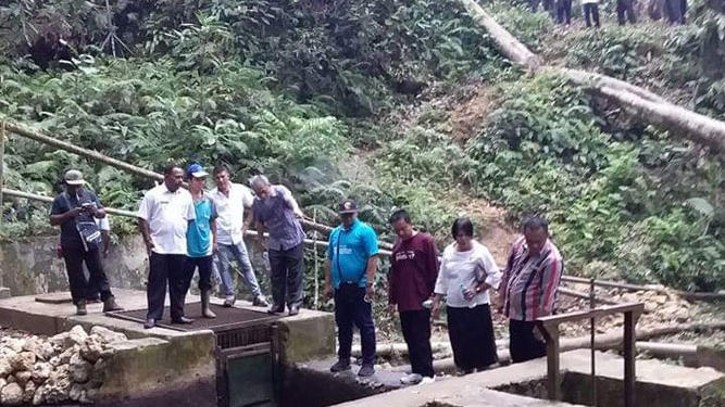 Saat Kunjungan Komisi C DPRD dan PDAM kota Jayapura Memantau Bendungan