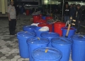 Miras lokal hasil sitaan saat razia gabungan polres jayawijaya bersama, pemerintah dan kodim 1702 jayawijaya pada rabu 02/jan/2019