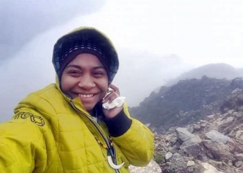 Vanny Janggo saat foto selfie di Pundak Gajah dua tahun lalu (dok Vanny)