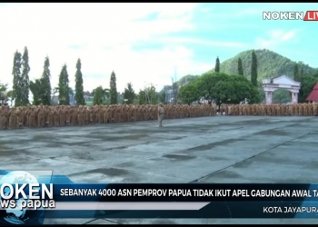 Sebanyak 4000 ASN Pemprov Papua Tidak Ikut Apel Gabungan Awal Tahun 2019