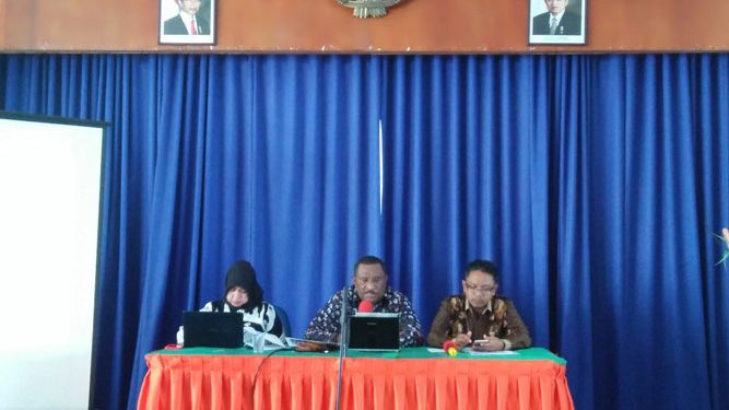 BPS Papua rilis berita resmi statistik selama bulan Januari 2019 di kantor BPS Papua, Jumat (01/02/2019)/ BM