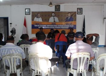 Pertemuan pengurus Caleg kader simpatisan partai Nasdem kabupaten Kepulauan Yapen di Serui/ Inrda