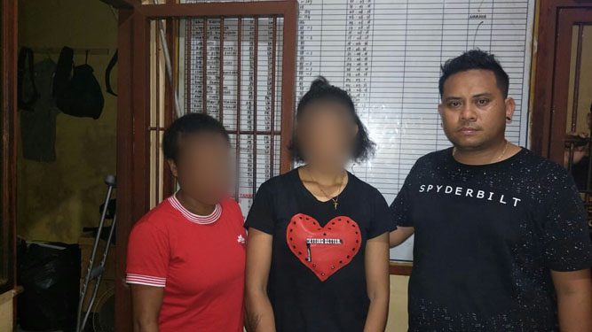 Dua Wanita Spesialis Copet, NS dan EM Saat di Mapolres Jayapura Kota