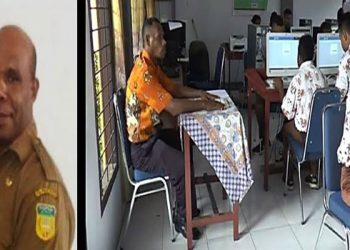 Lorens Wantik, S.pd., M.Pd.Si. Kabid Pendidikan Khusus dan Layanan Khusus Dinas Pendidikan Provinsi Papua & Salah satu SLTA Kota Jayapura siap laksanakan UNBK 2019