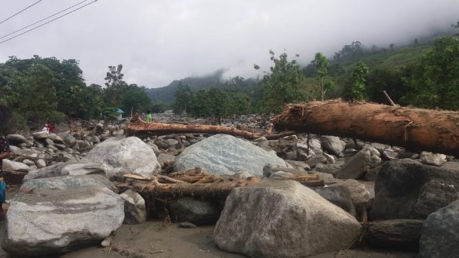 Suasana Pasca banjir bandang Sentani Kabupaten Jayapura