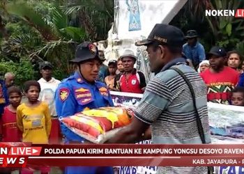 Polda Papua Kirim Bantuan Kemanusiaan Ke Kampung Yongsu Desoyo Distrik Ravenirara