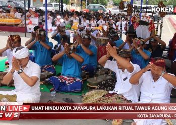 Umat Hindu Kota Jayapura Lakukan Ritual Tawur Agung Kesanga