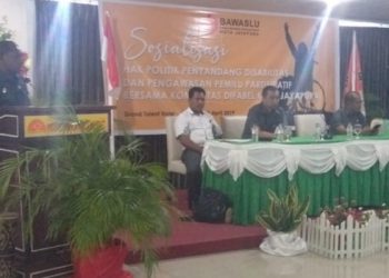 Sosialisasi hak politik disabilitas dan pengawasan pemilih parsipatif bersama komunitas difabel Kota Jayapura
