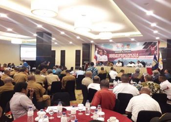 Diskusi Olahraga Menuju PON XX dan Peparnas XVI 2020 Papua, Senin (08/04/2019) di salah satu hotel di Kota Jayapura