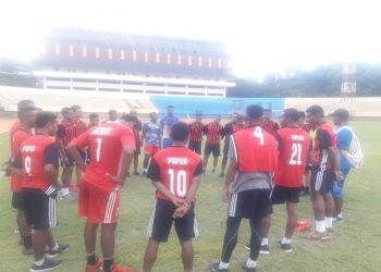 para atlet yang akan memperkuat kontingen Papua pada ajang Pekan Olahraga Pelajar Nasional (POPNAS) XV/2019