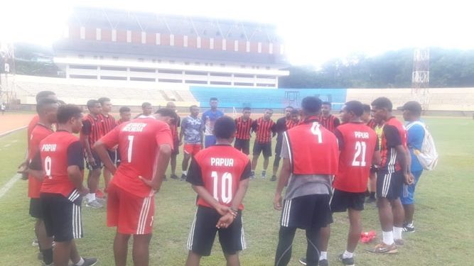 para atlet yang akan memperkuat kontingen Papua pada ajang Pekan Olahraga Pelajar Nasional (POPNAS) XV/2019