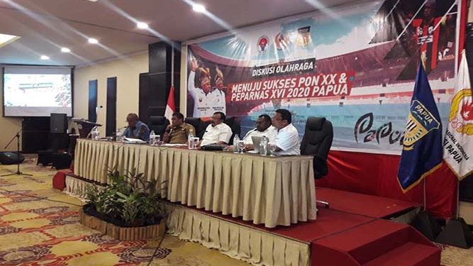 Diskusi Olahraga PON Papua, Senin (08/04/2019)