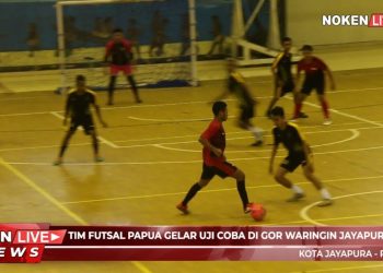 Tim Futsal Papua Gelar Uji Coba di GOR Waringin Jayapura
