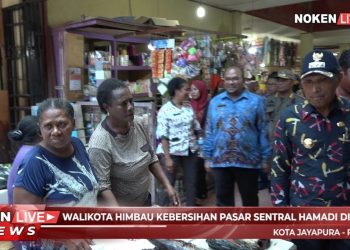 Walikota Himbau Kebersihan Pasar Sentral Hamadi Dijaga