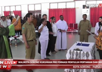 Walikota Sorong Kukuhkan PNS Formasi Penyuluh Pertanian dan Bidan PTT