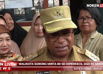 Walikota Sorong Minta 80 SD Diperkecil Jadi 50 Sekolah