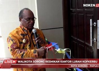 Walikota Sorong Resmikan Kantor Lurah Kofkerbu
