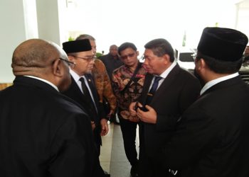 Foto saat usai sertijab kepala BPK Perwakilan Papua di Gedung Negara Kota Jayapura, Jumat (3/5/2019).