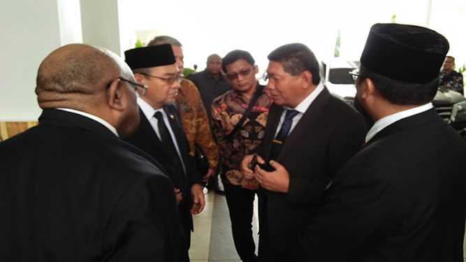 Foto saat usai sertijab kepala BPK Perwakilan Papua di Gedung Negara Kota Jayapura, Jumat (3/5/2019).