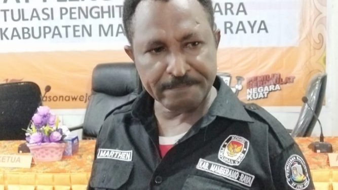 Anggota KPU Mambramo Raya Divisi Hukum dan Pengawasan Marthen Murafer