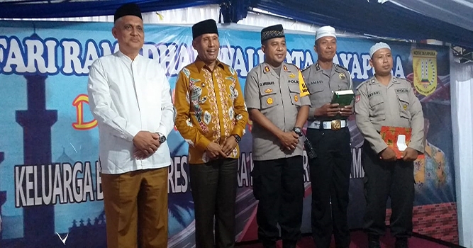 Pemerintah Kota Jayapura kembali melakukan safari Ramadhan 1440 hijriah bersama keluarga besar Polres Jayapura Kota