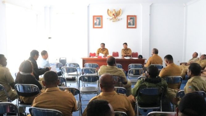 Pemkab Yahukimo Gelar Rapat Jelang HUT-RI Ke-74