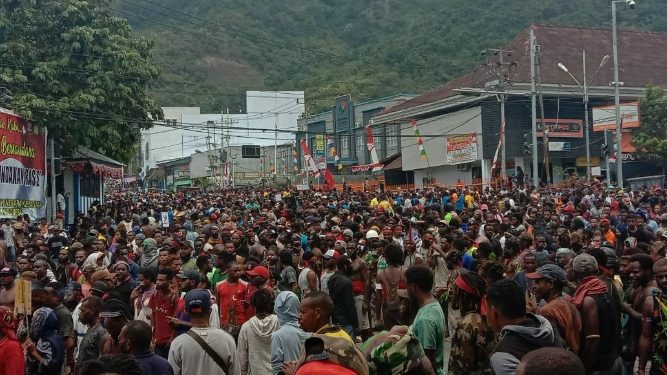 Mahasiswa Unjuk Rasa di Jayapura, Polres Jayapura Turungkan 600 Personil Gabungan