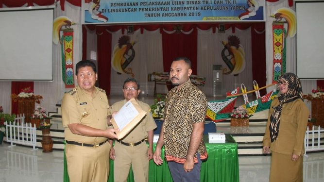 45 ASN pemkab yapen mengikuti ujian dinas TK I dan TK II