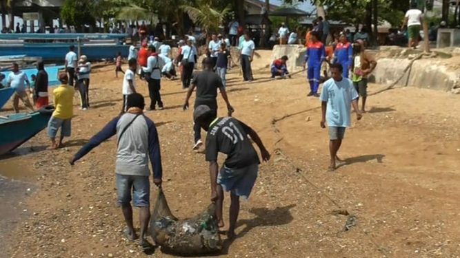 Dirjen Perhubungan Laut Gelar Pembersihan Pantai Pulau Dom