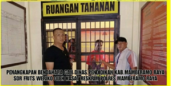 Buron 3 bulan, Bendahara Dinas Pendidikan Mamberamo Raya Akhirnya di Ringkus Polisi Biak