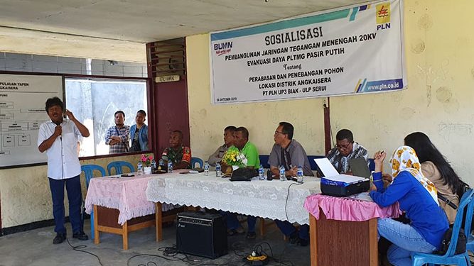 Pihak PLN ULP Serui Hentikan Pemancangan Tiang PLTMG Belum Sepakat Ganti Rugi