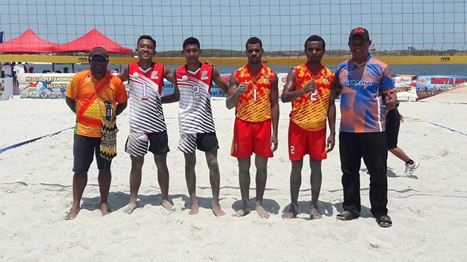 Kembali Menang, Voli Pasir Papua Lolos 16 Besar POPNAS