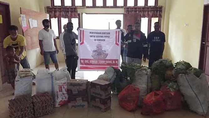 Mahasiswa Papua di Asrama Cendrawasih Tomohon Terima Bantuan Dari Walikota Jayapura