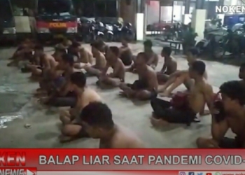Balap Liar Saat Pandemi Covid 19 Puluhan Remaja Di Amankan Polisi